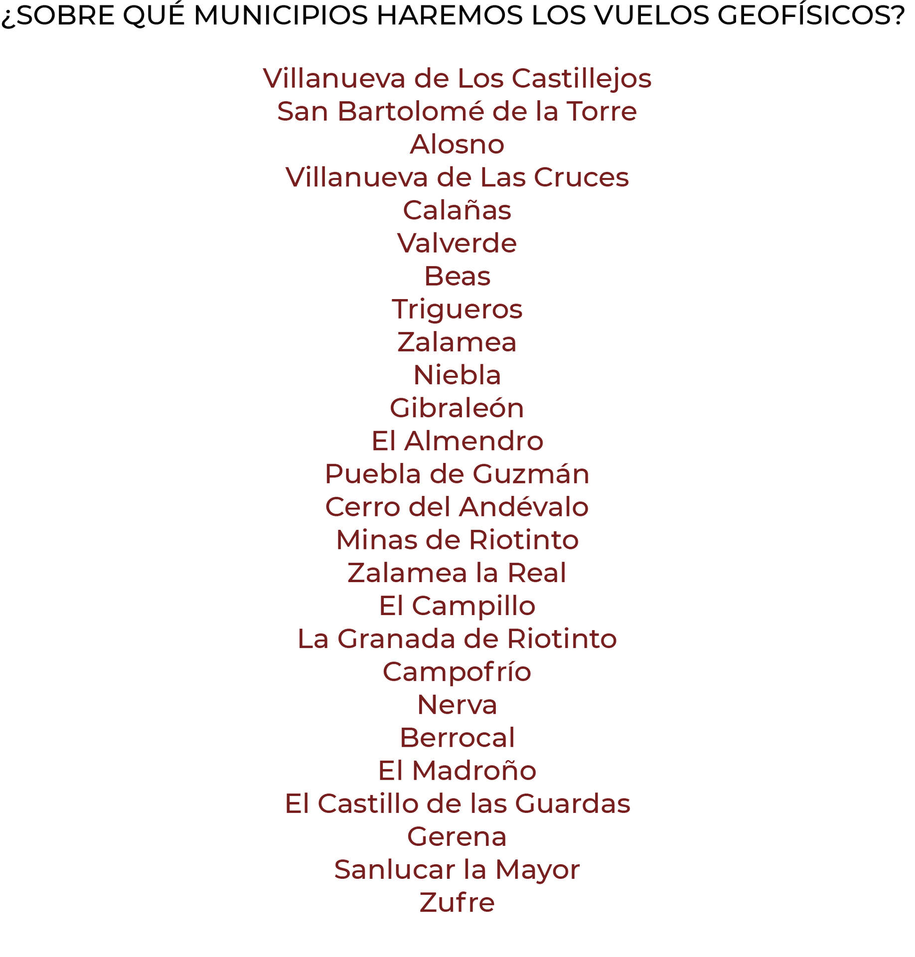 Lista de términos aectados por la investigación.