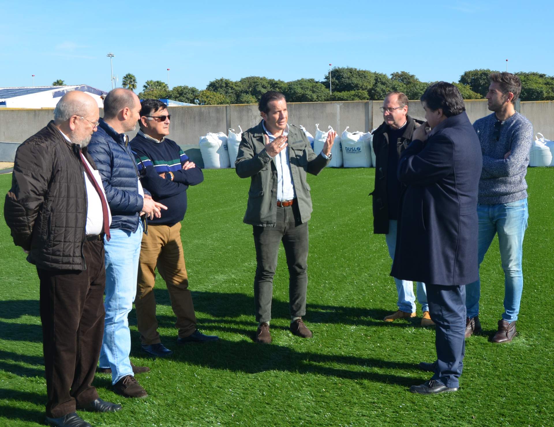 La visita institucional de hoy a la CD del Recre.