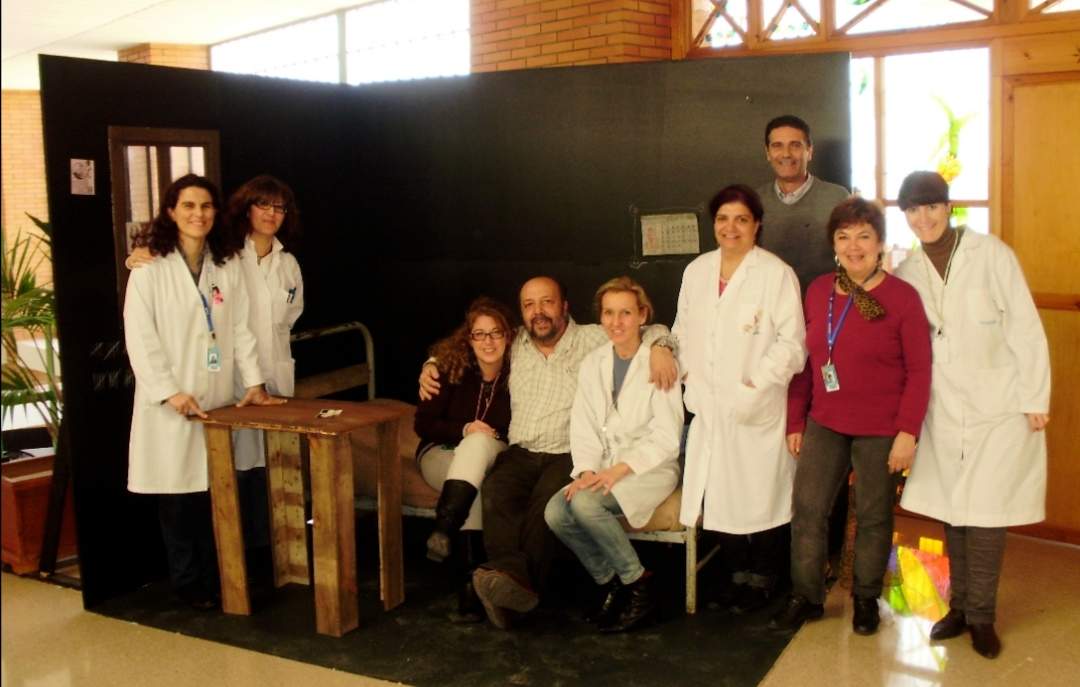 Junto a sus compañer@s de trabajo