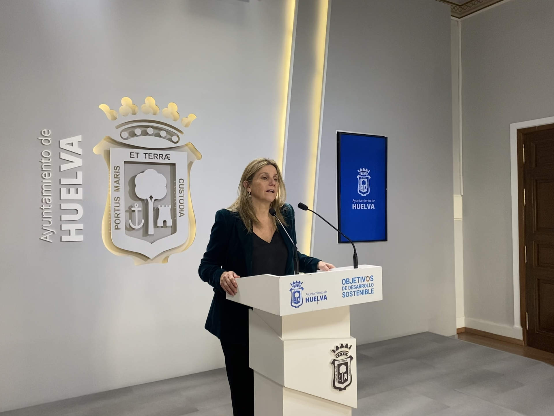 María Villadeamigo, en rueda de prensa.