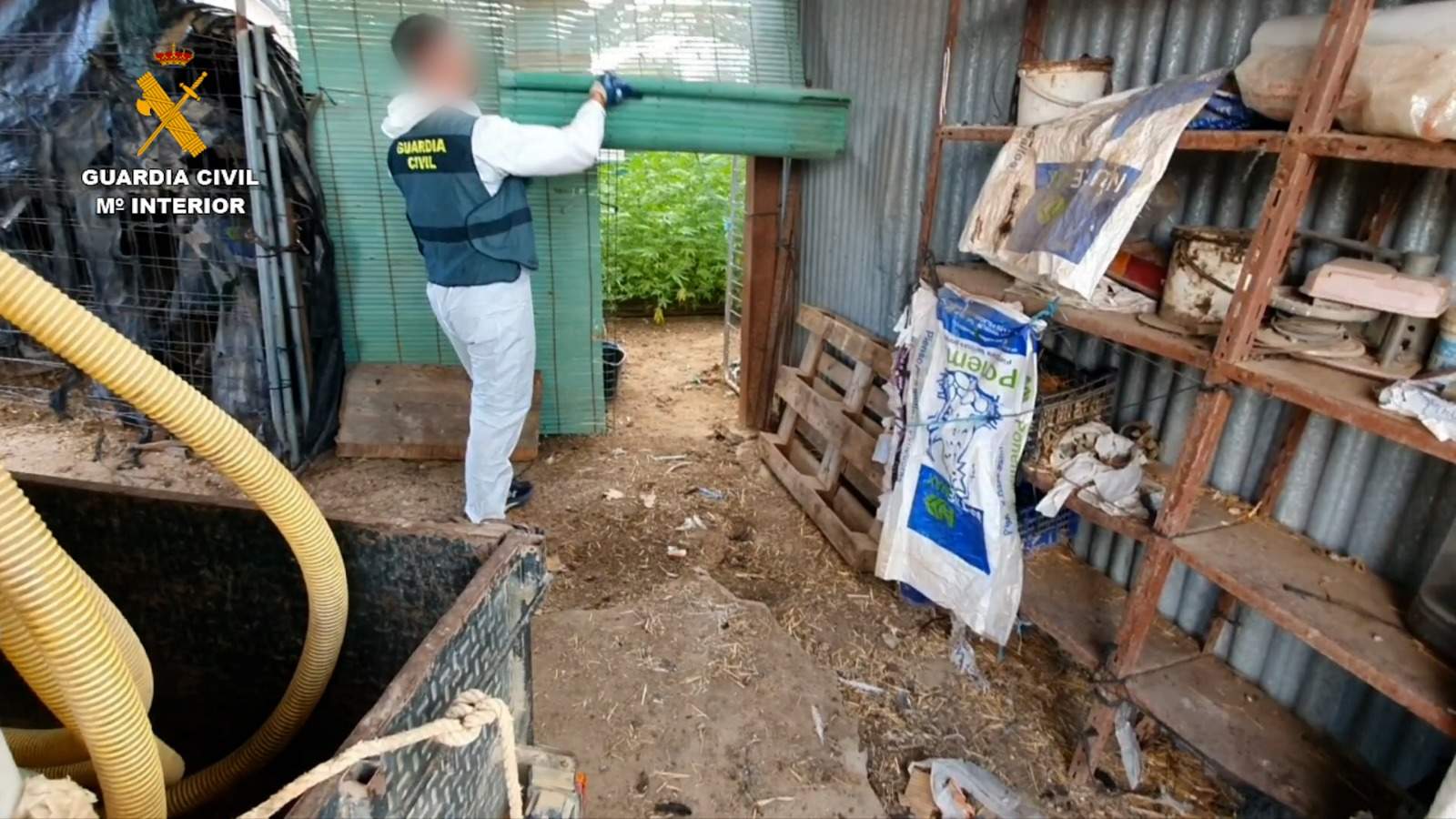Nave donde se manipulaba la marihuana