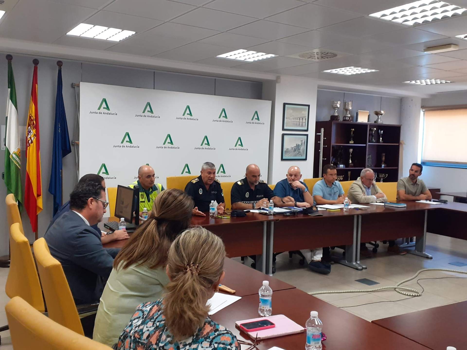 Reunión para coordinar los cortes del puente del Odiel