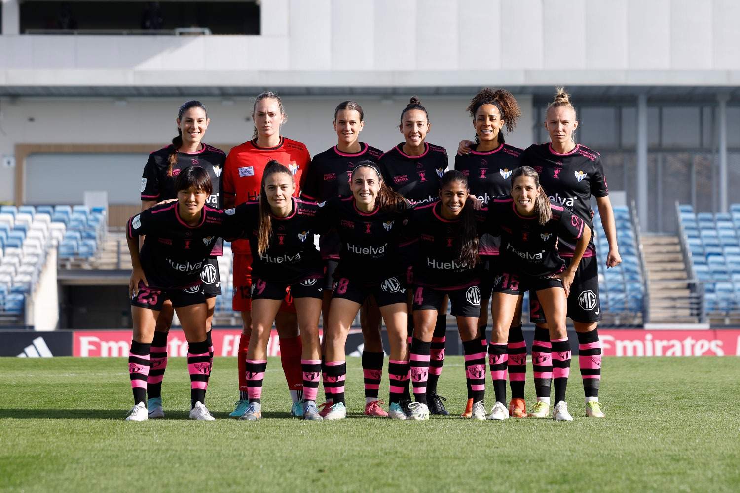 El once del Sporting de Huelva ante el Real Madrid.