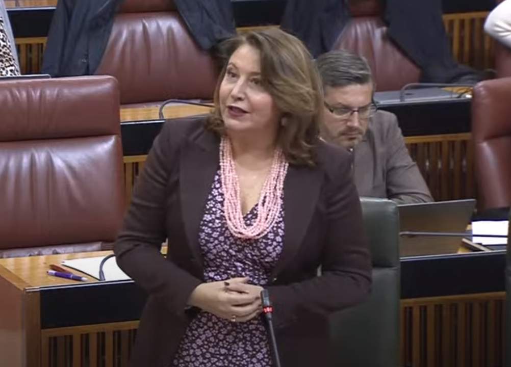 Carmen Crespo, en el Parlamento