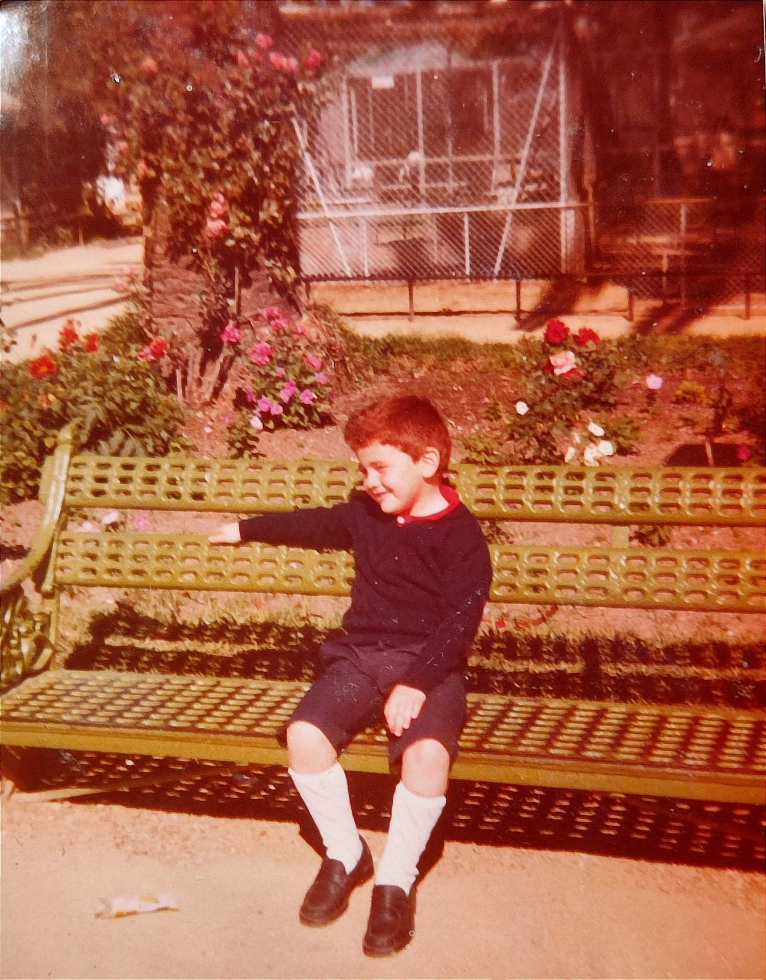 En su niñez en el Parque de las Palomas