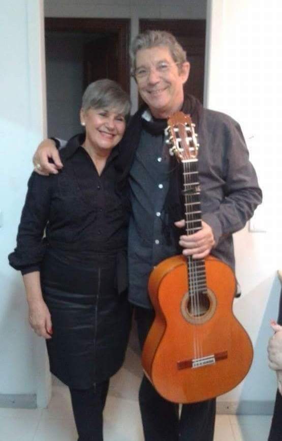 Con el compositor, cantaor y guitarrista José María de Lepe