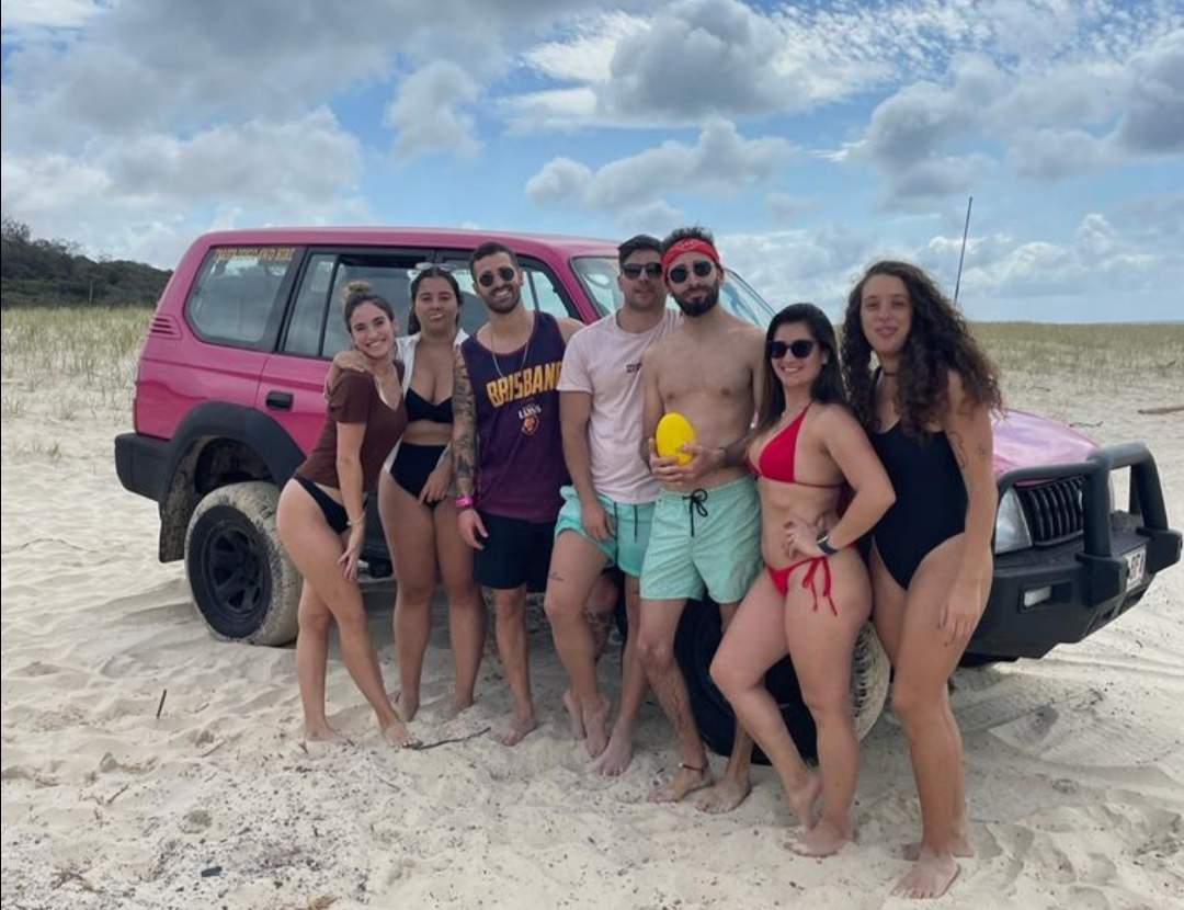 Con un grupo de amig@s