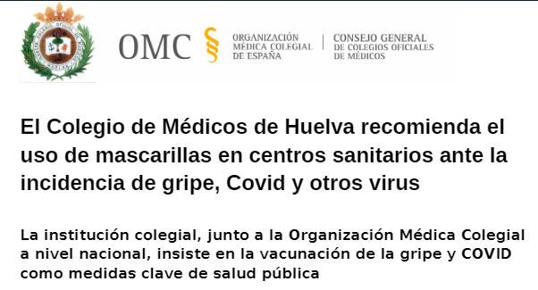 Captura de pantalla con la petición del Colegio de Médicos