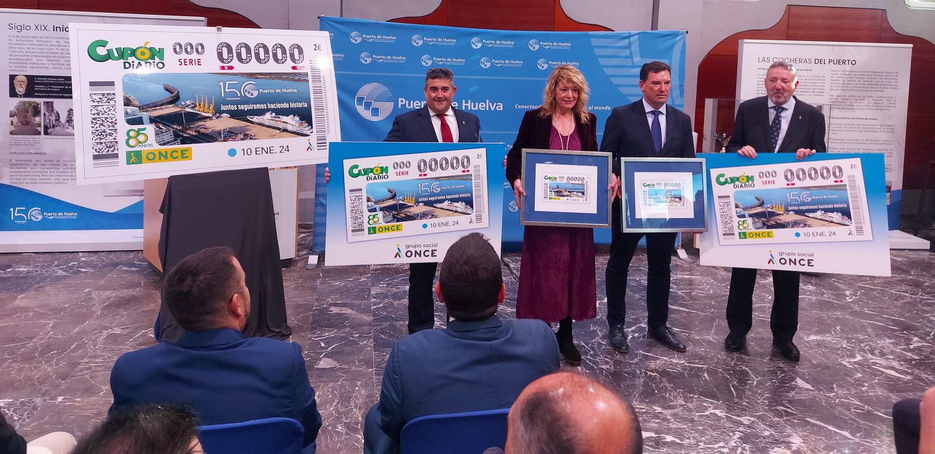 Presentación Cupon Once Puerto de Huelva