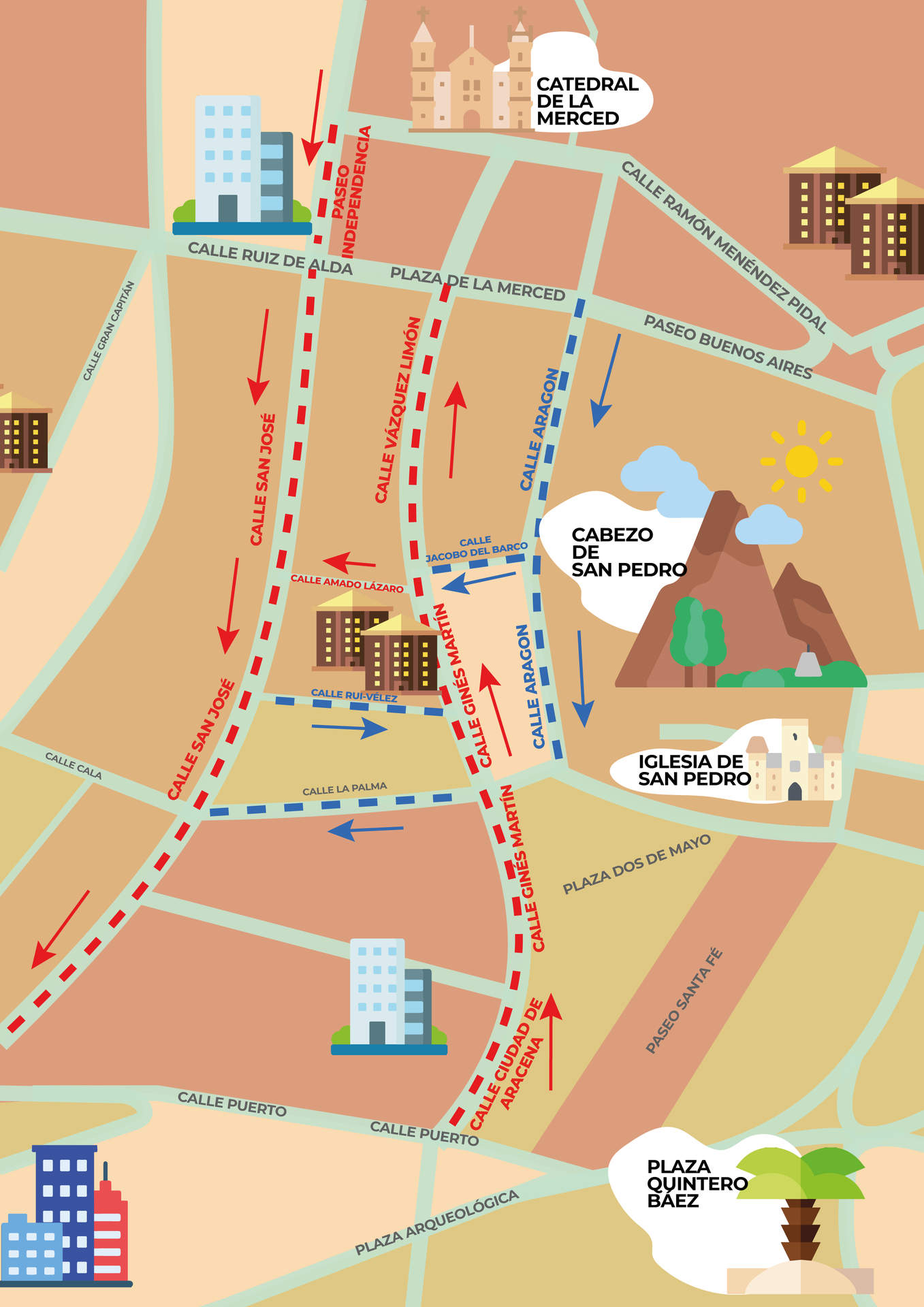 Así queda la circulación en la zona centro de Huelva capital desde el 29 de enero