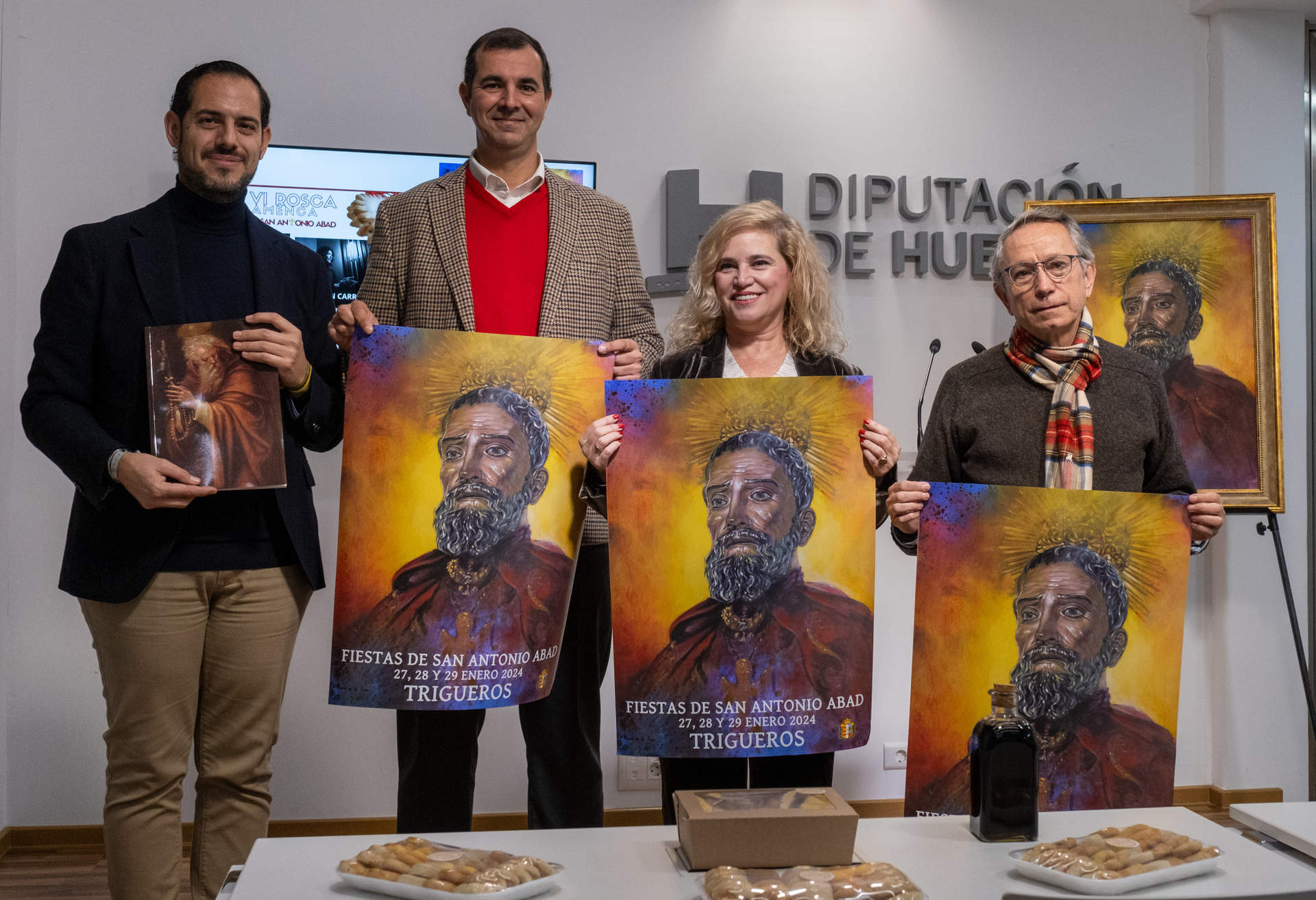 Fiestas de San Antonio de Trigueros en su presentación en la Diputación