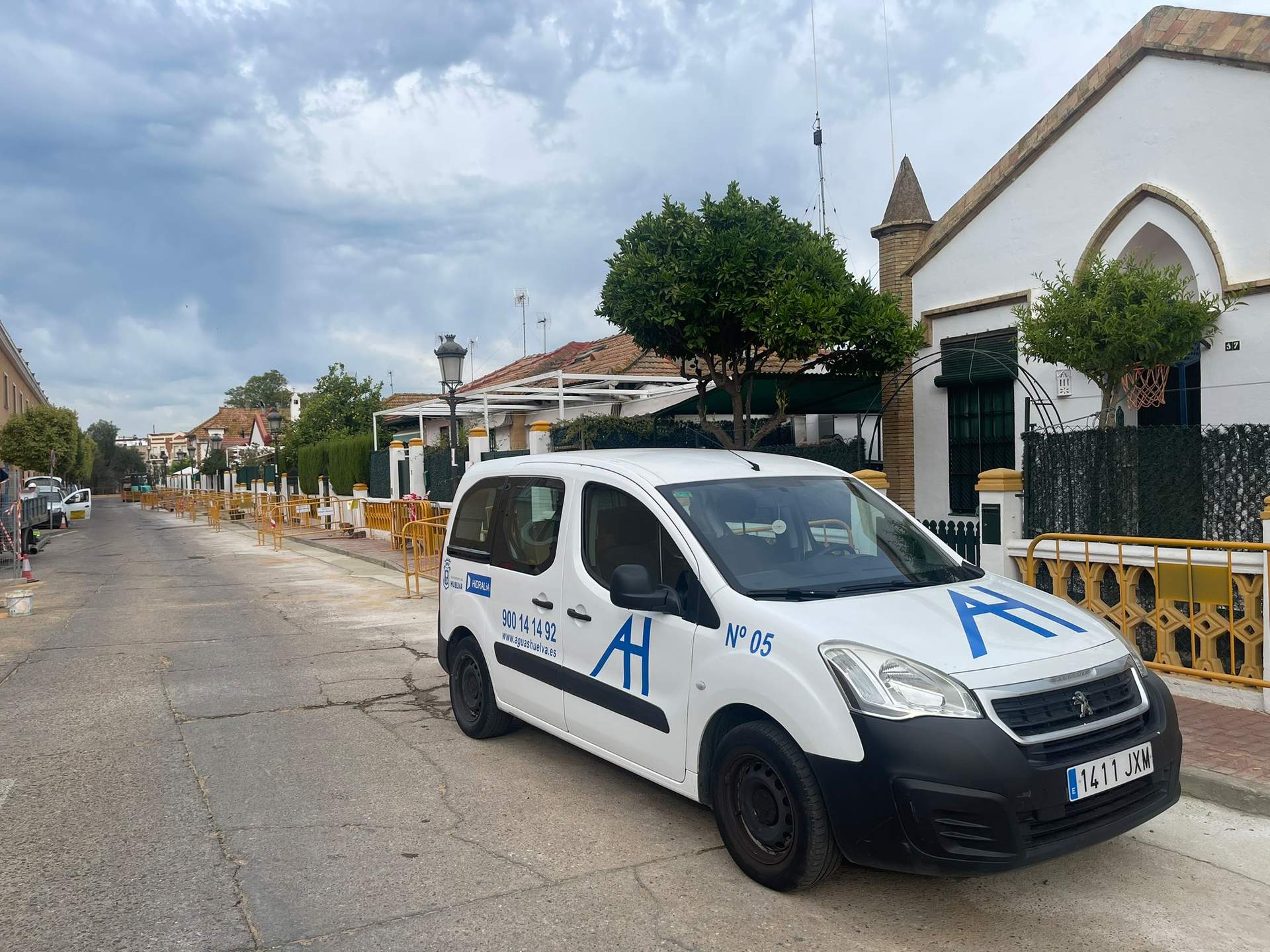 Operarios en la zona