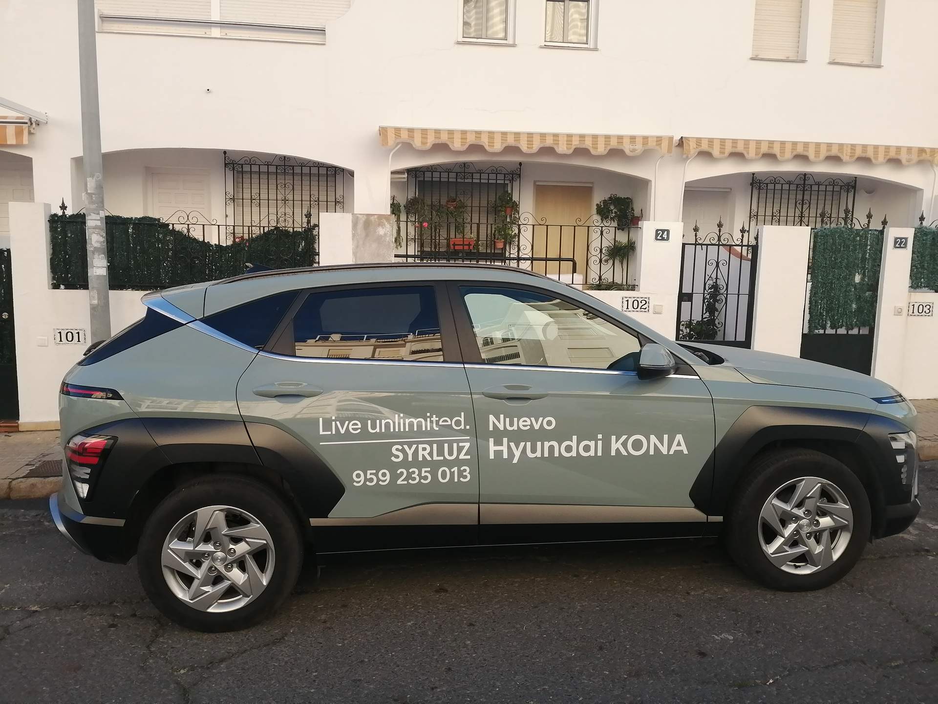 Lateral del Hyundai Kona