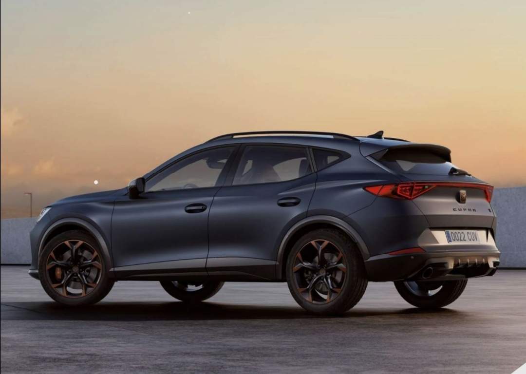 Lateral y visión trasera del Cupra