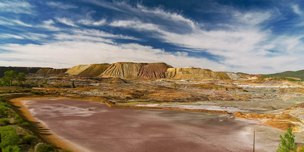 Zona minera en la Cuenca de Riotinto