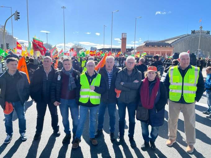 Dirigentes de UPA en las protestas en Madrid
