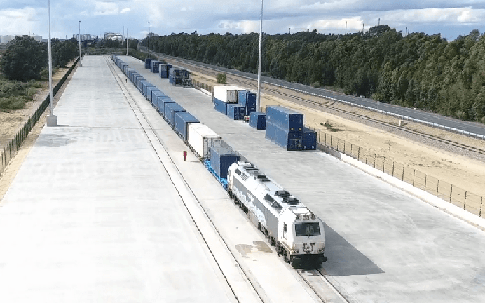 Terminal-ferroviaria Muelle Sur Puerto de Huelva.