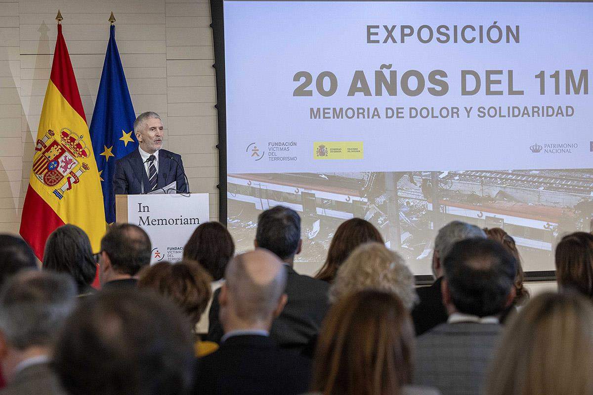 El ministro Grande Marlasca en el acto de hoy en Madrid