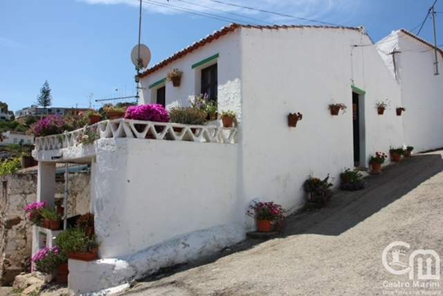 Las casas de la aldea decoradas con flores
