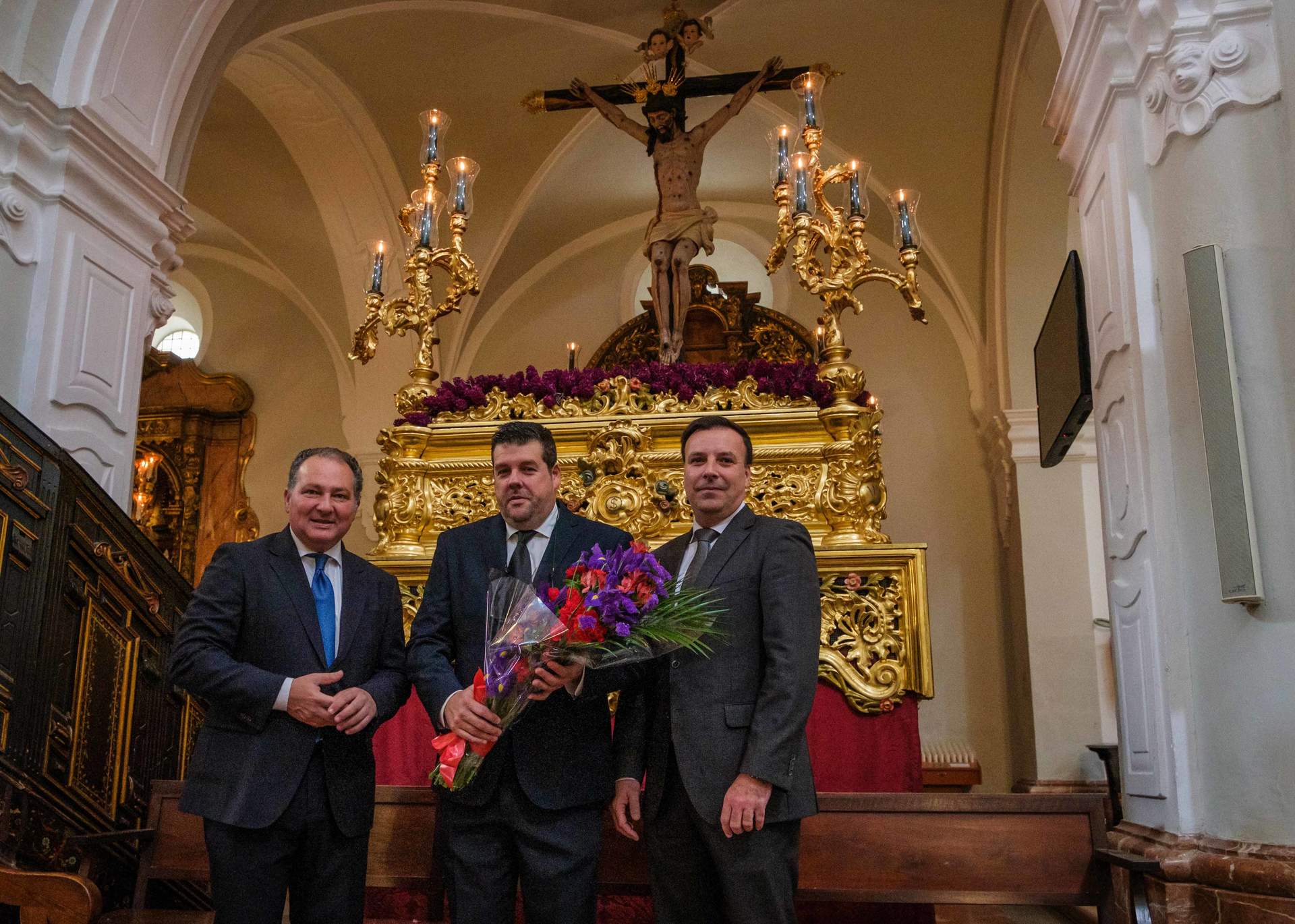 El presidente de la Diputación, David Toscano, no falto a la cita con la Hermandad de los Judíos