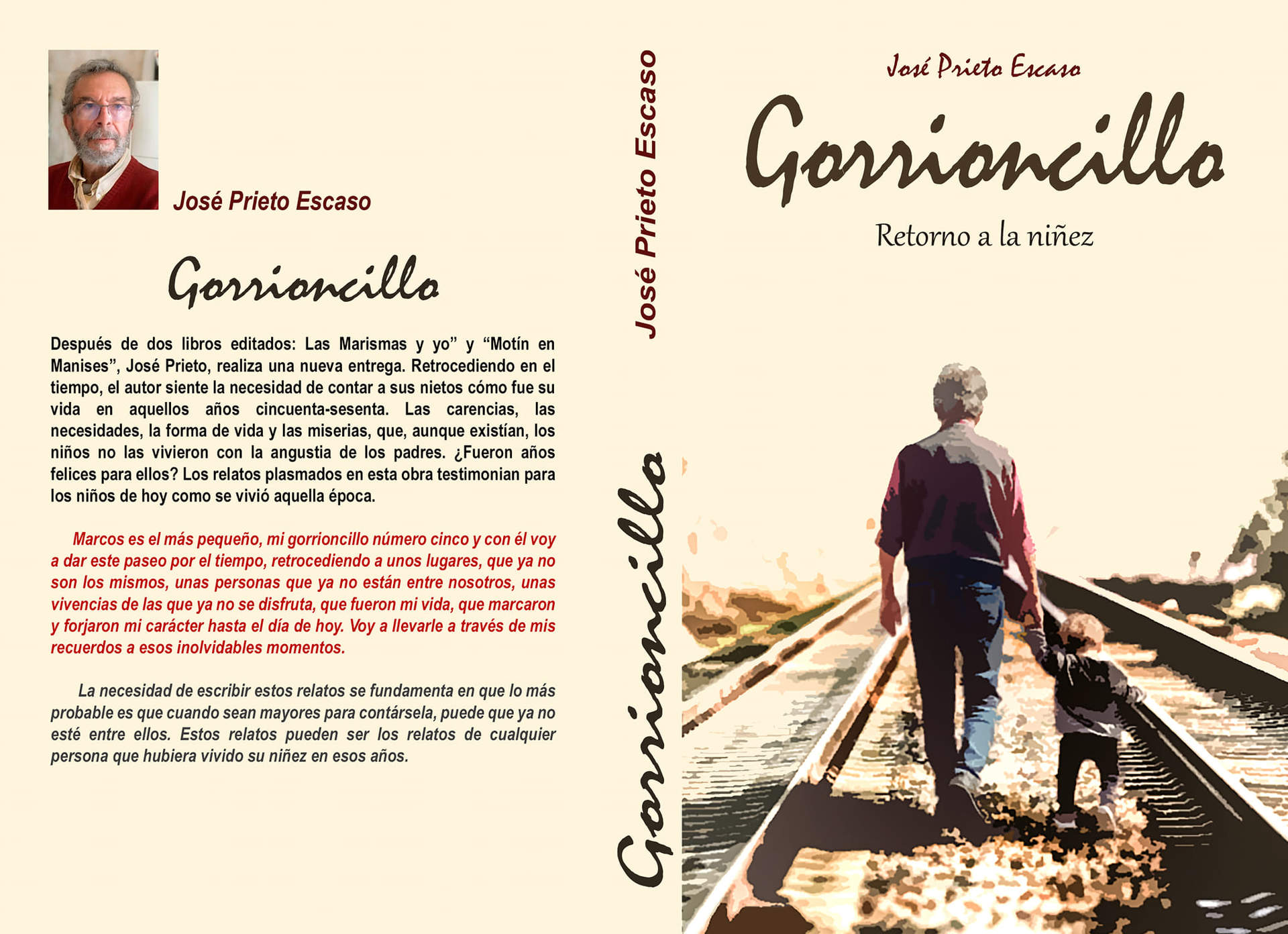 Carátula de su ultima publicación ´Gorrioncillo´