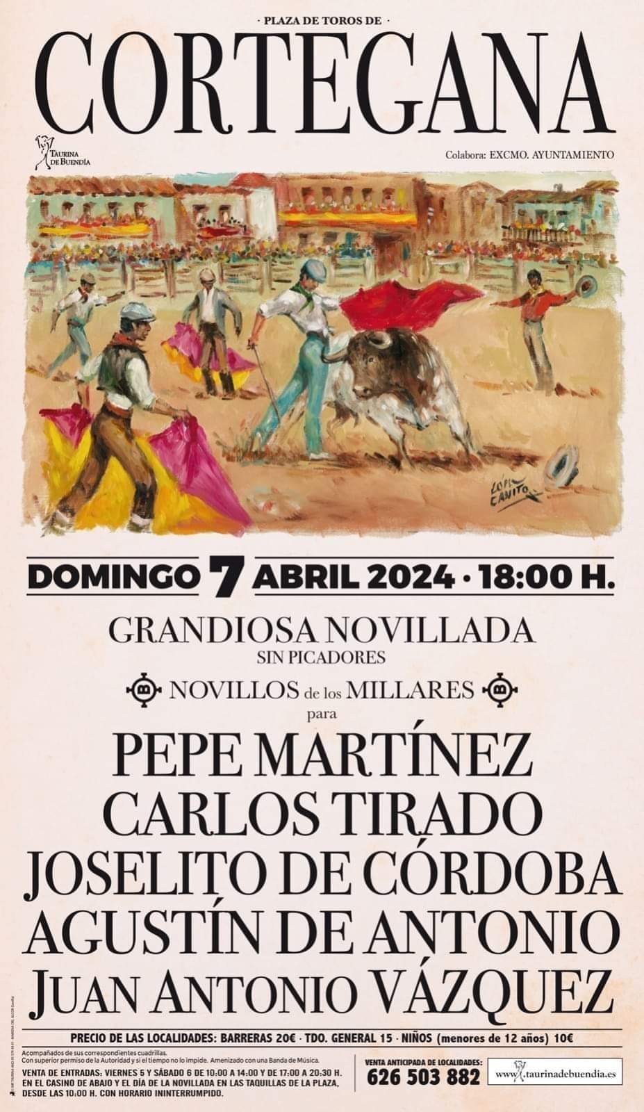 Novillada oferta menores Cortegana Huelva