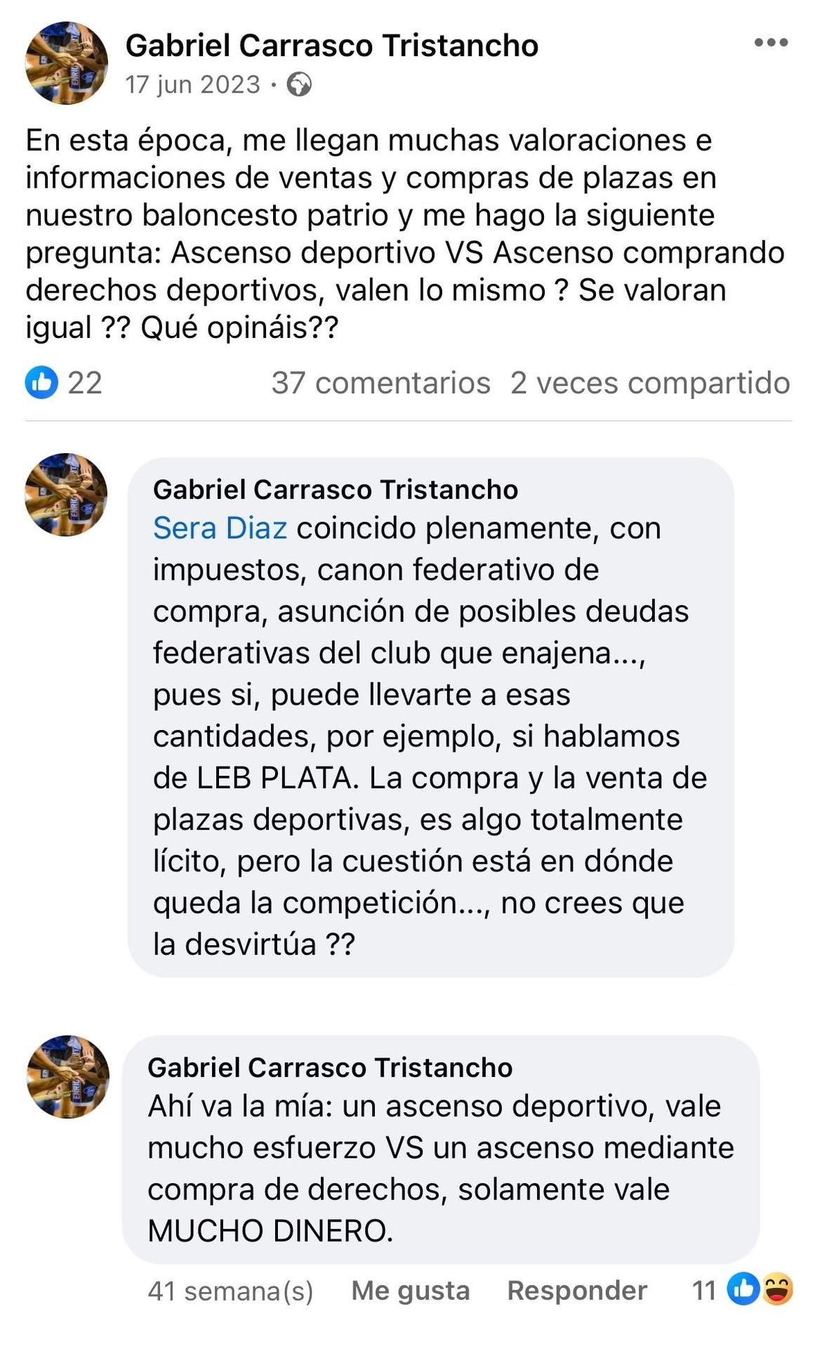 Las opiniones de Gaby Carrasco.