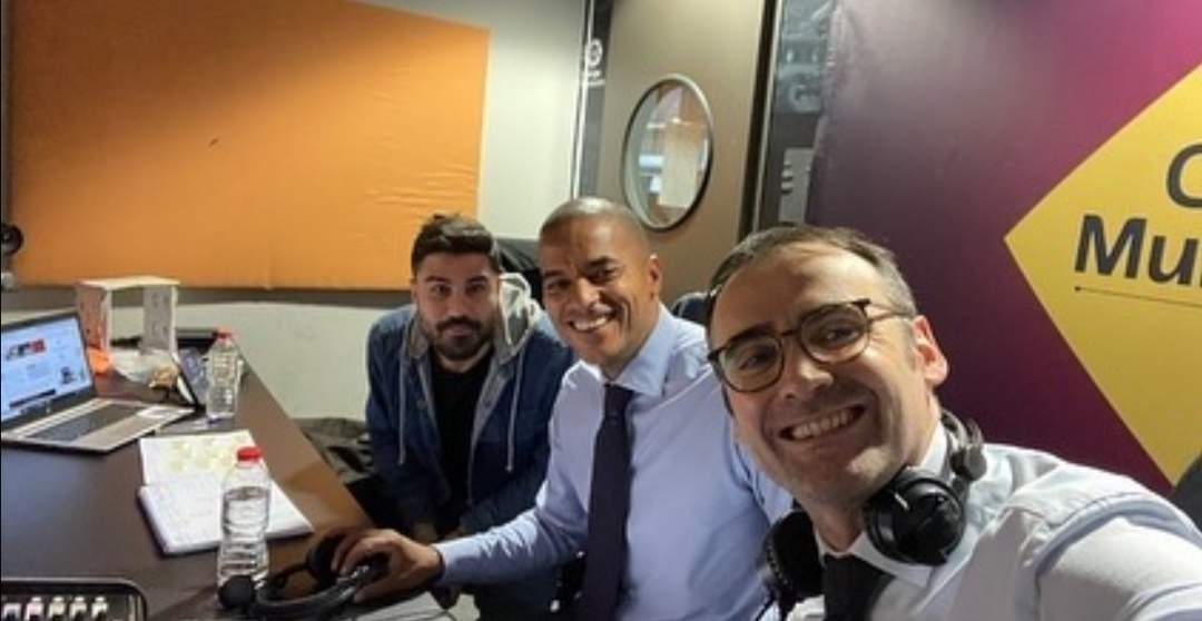 Con compañeros de Gol Tv