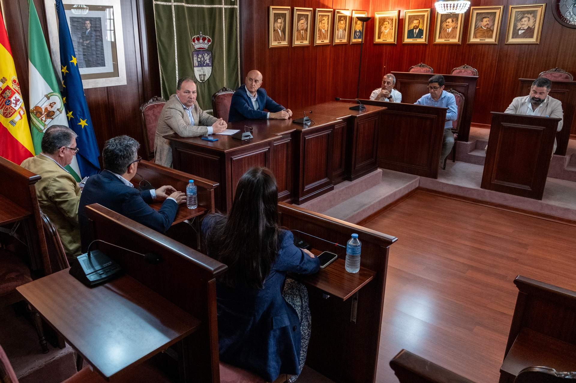 Toscano junto al alcalde lepero, en el Ayuntamiento