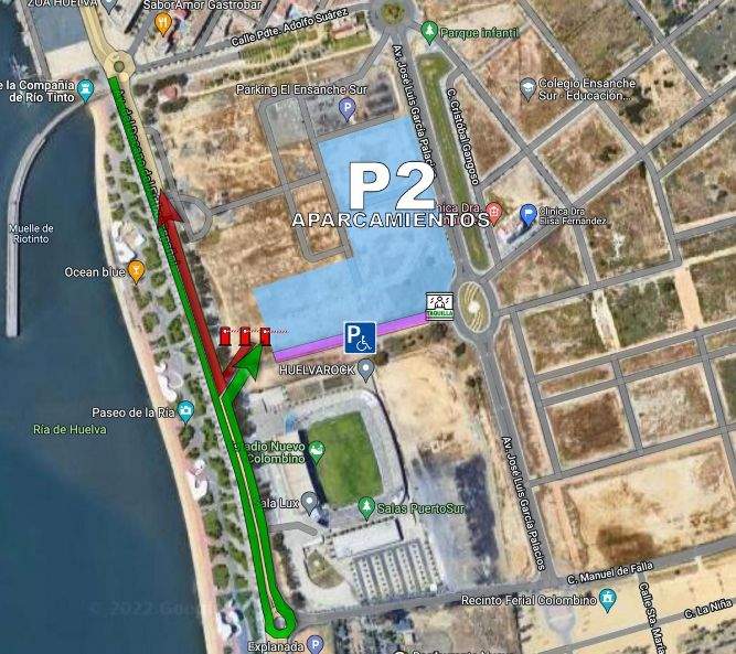 Zona afectada por el parking