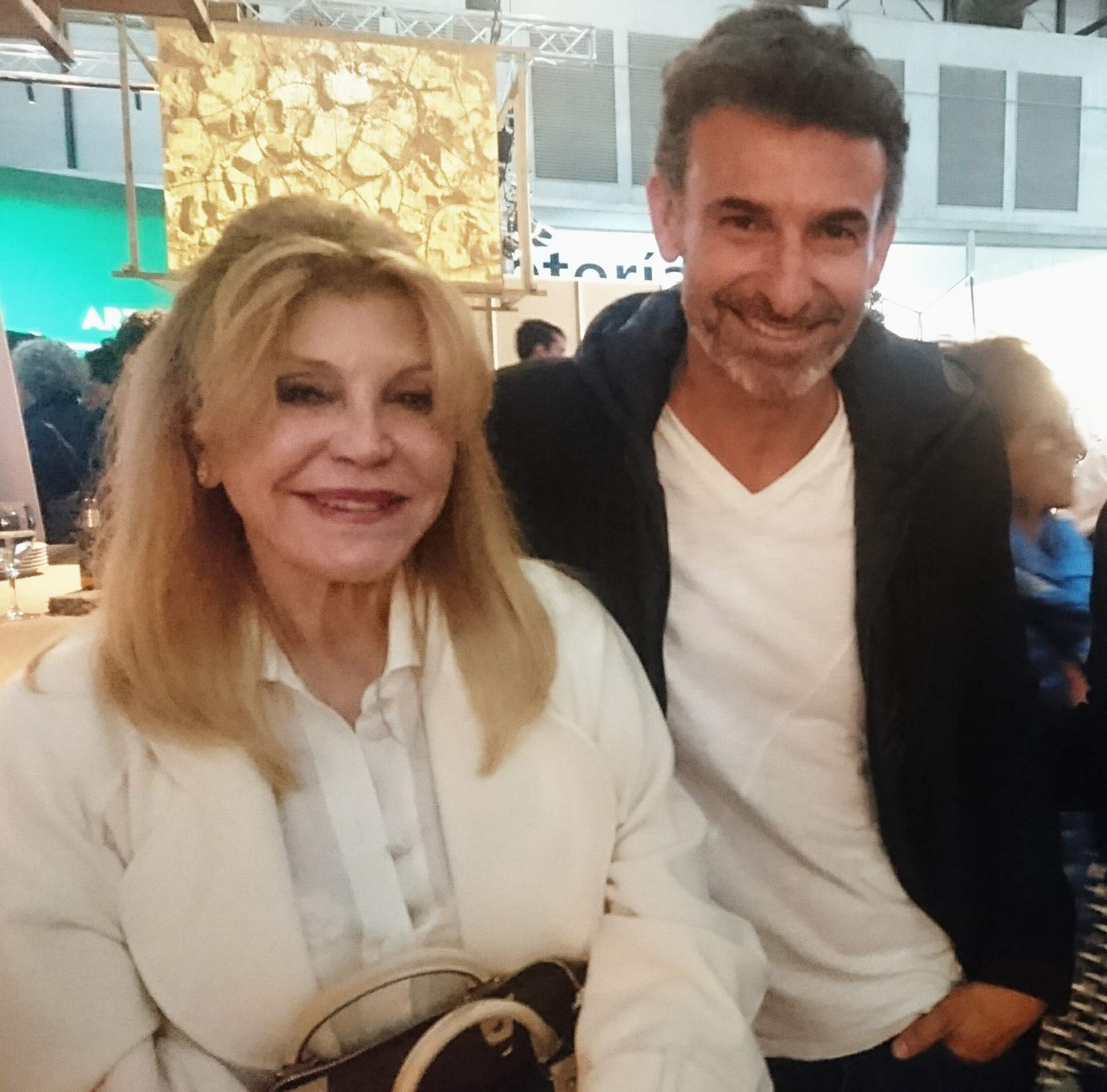 En la Feria Internacional de Arte ARCO, con la Baronesa Thyssen