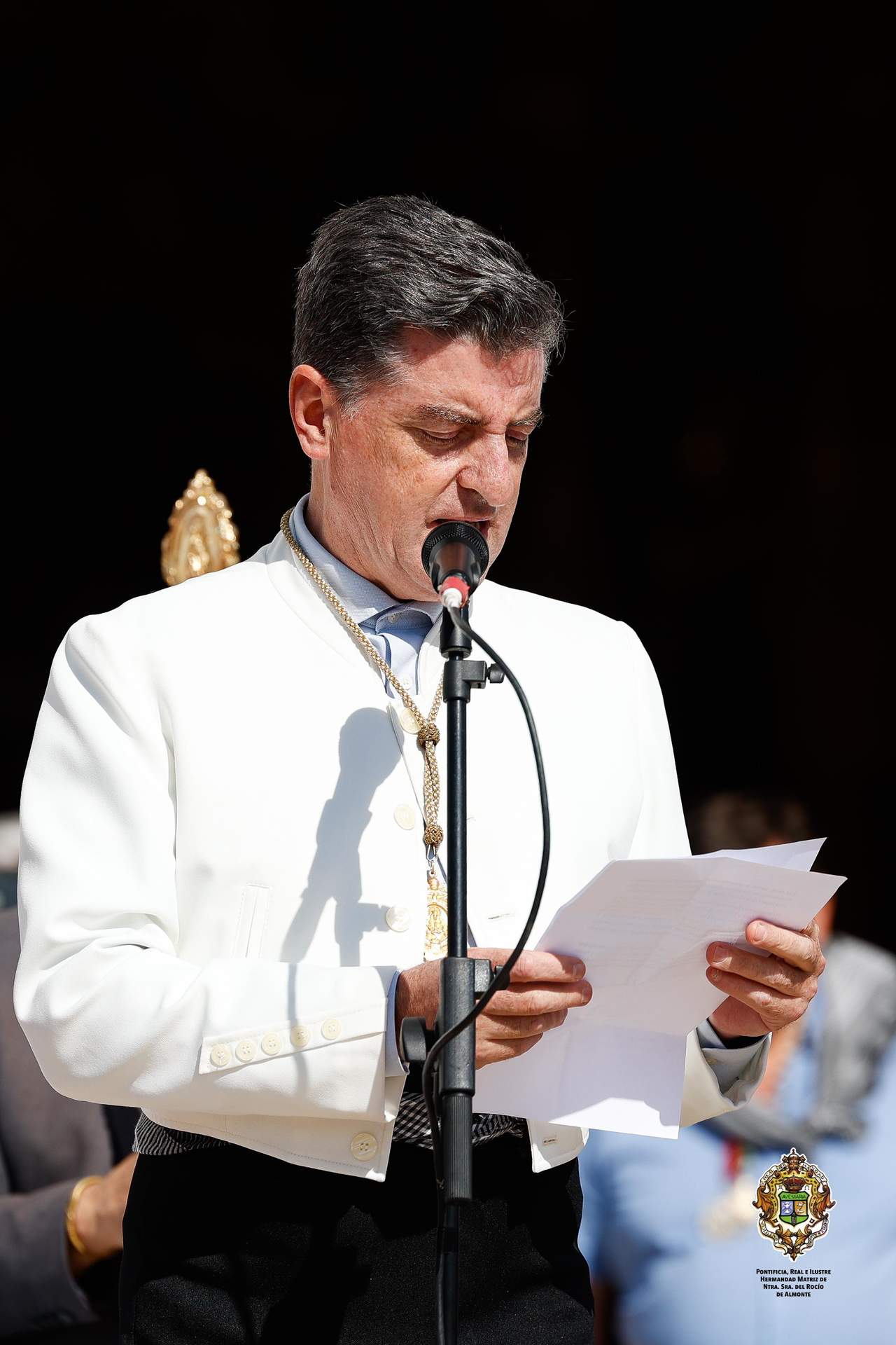 Santiago Padilla, presidente de la Matriz, da comienzo al Rocío 2024