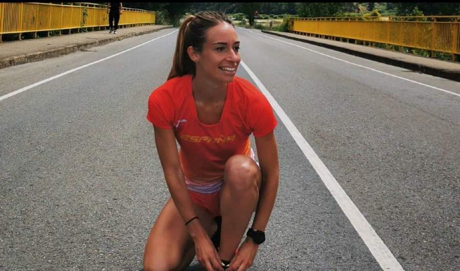 Laura García Caro antes de realizar un entrenamiento.