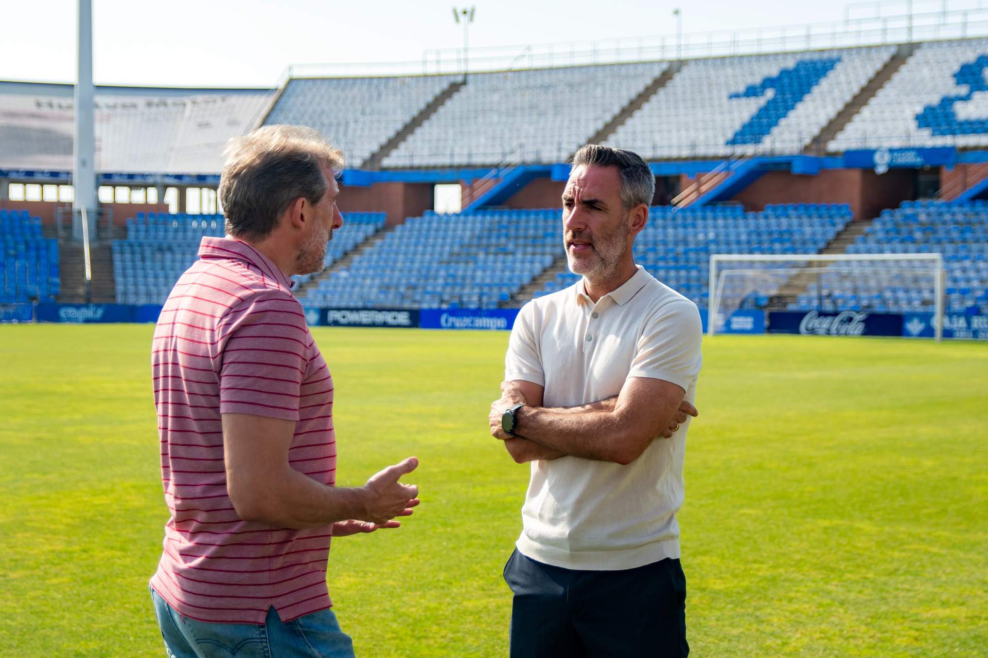 Óscar Arias y Abel Gómez ya planifican el futuro del Recre.