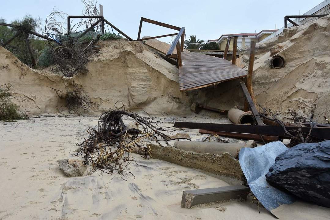 Estado de algunas zonas de la playa