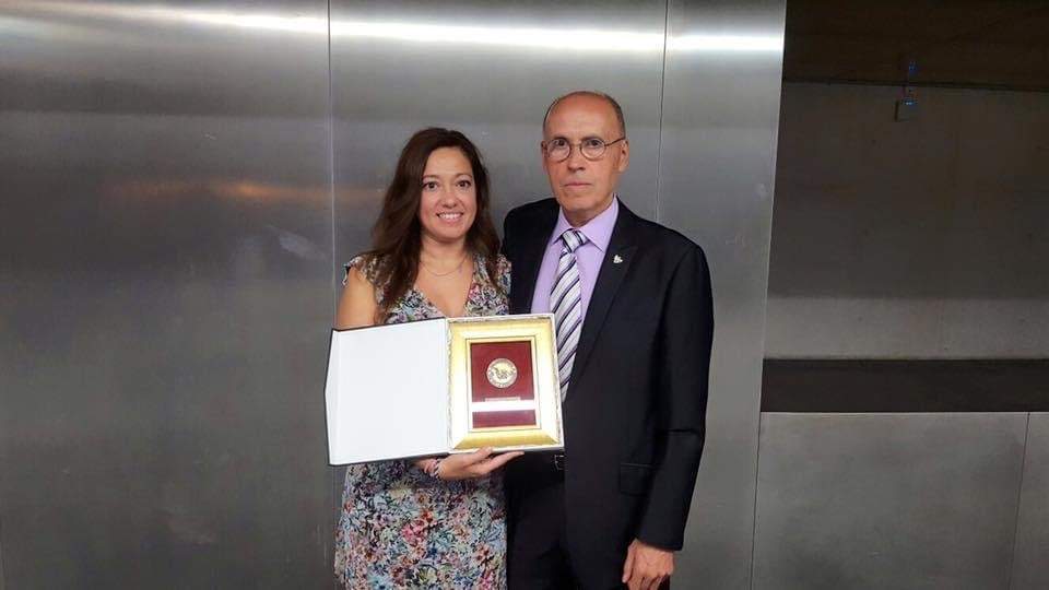 Manuela junto a su marido y actualmente director deportivo del club Antonio Toledo