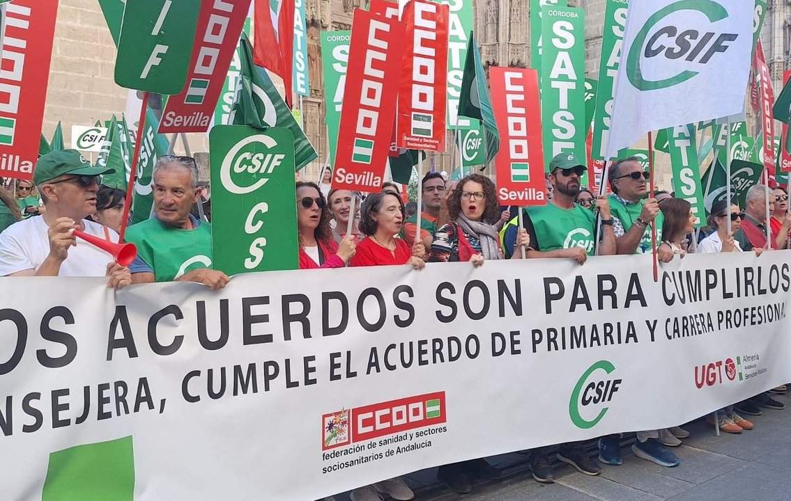 Protesta por los recortes del SAS