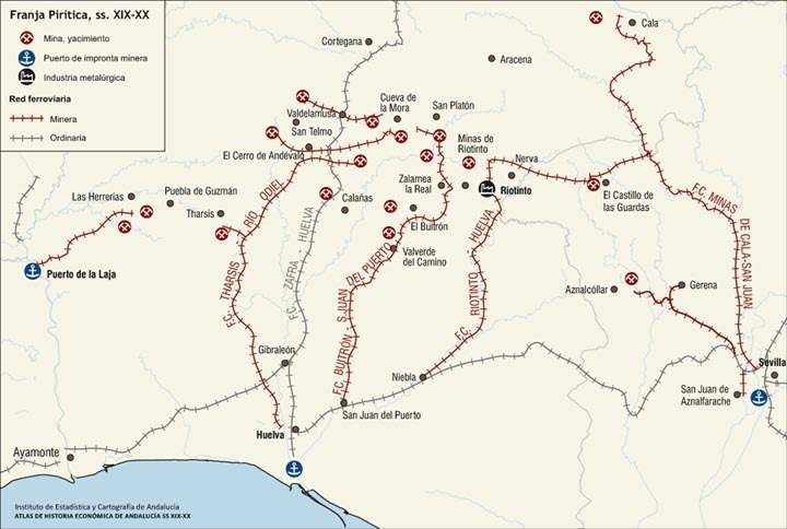 Infraestructuras mineras del siglo XIX-XX en Huelva