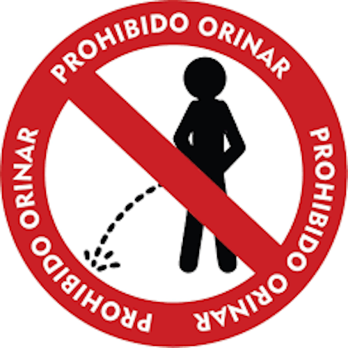 Anuncio con prohibiciones