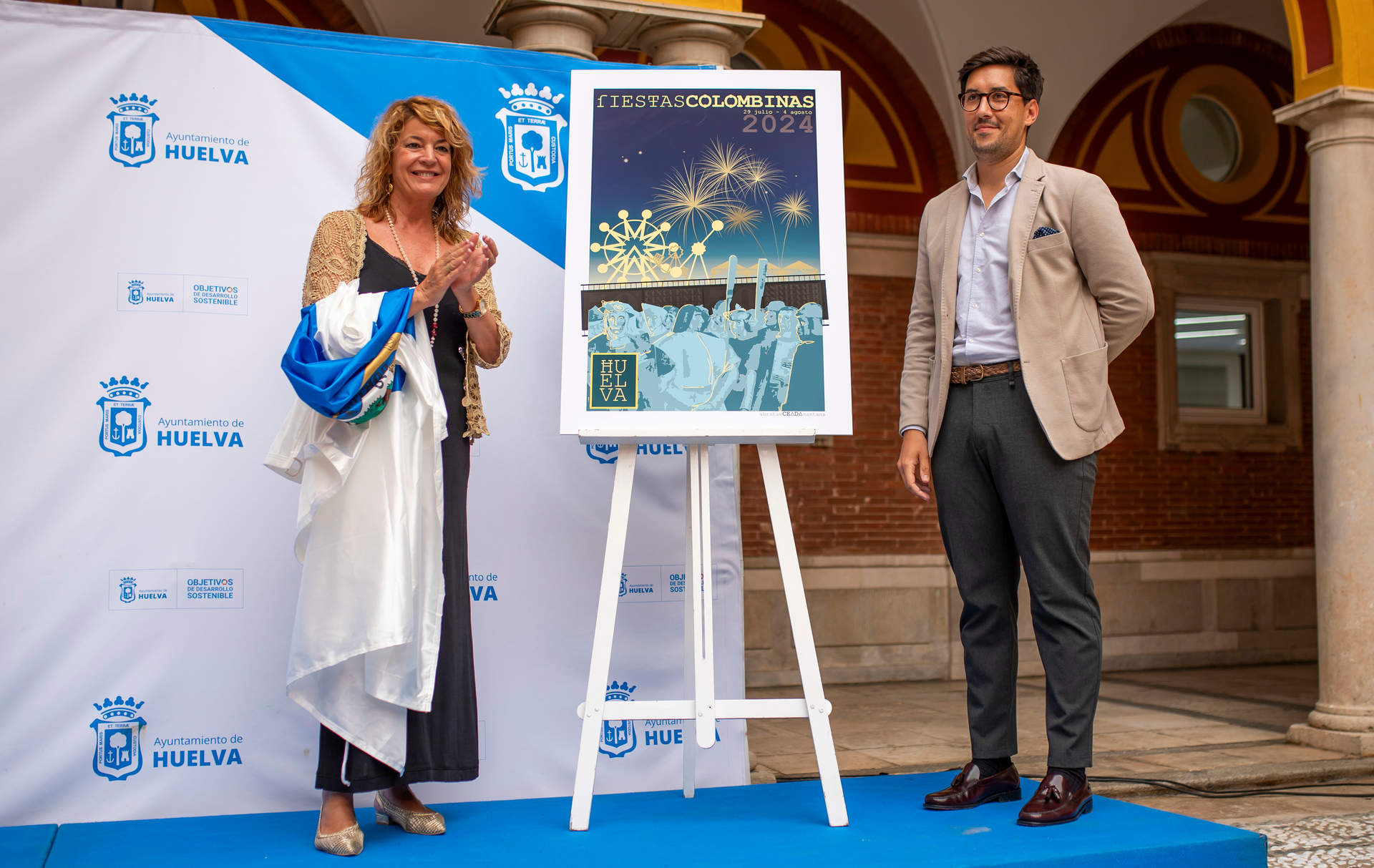 Presentación Colombinas esta mañana por parte de la alcaldesa