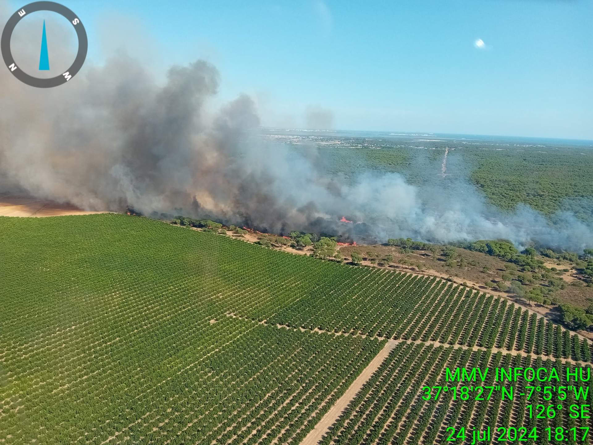 Junto a las llamas hay numerosas fincas y explotaciones agrícolas