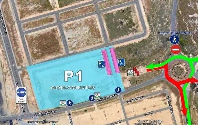 Aparcamiento de Colombinas