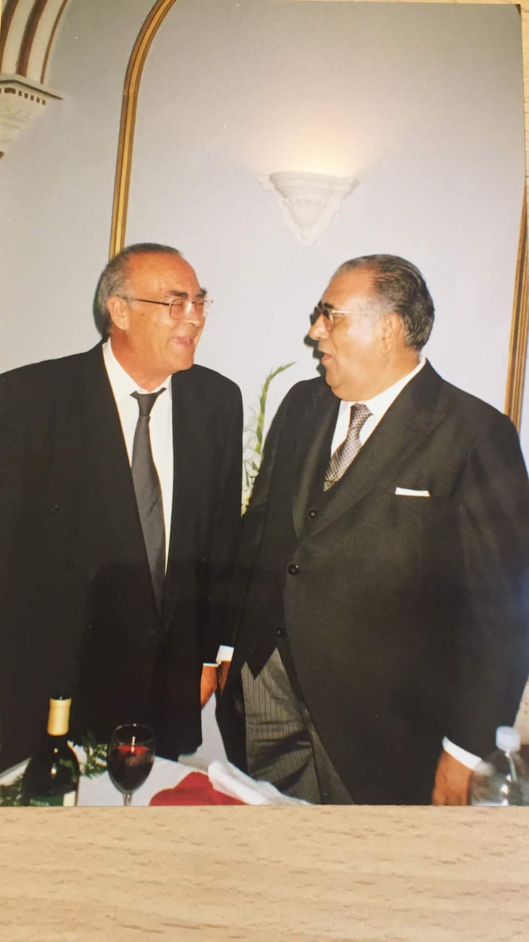 Mi padre Curro Leandro y mi tío Cipriano Díaz, dos grandes aficionados al mundo del toro.