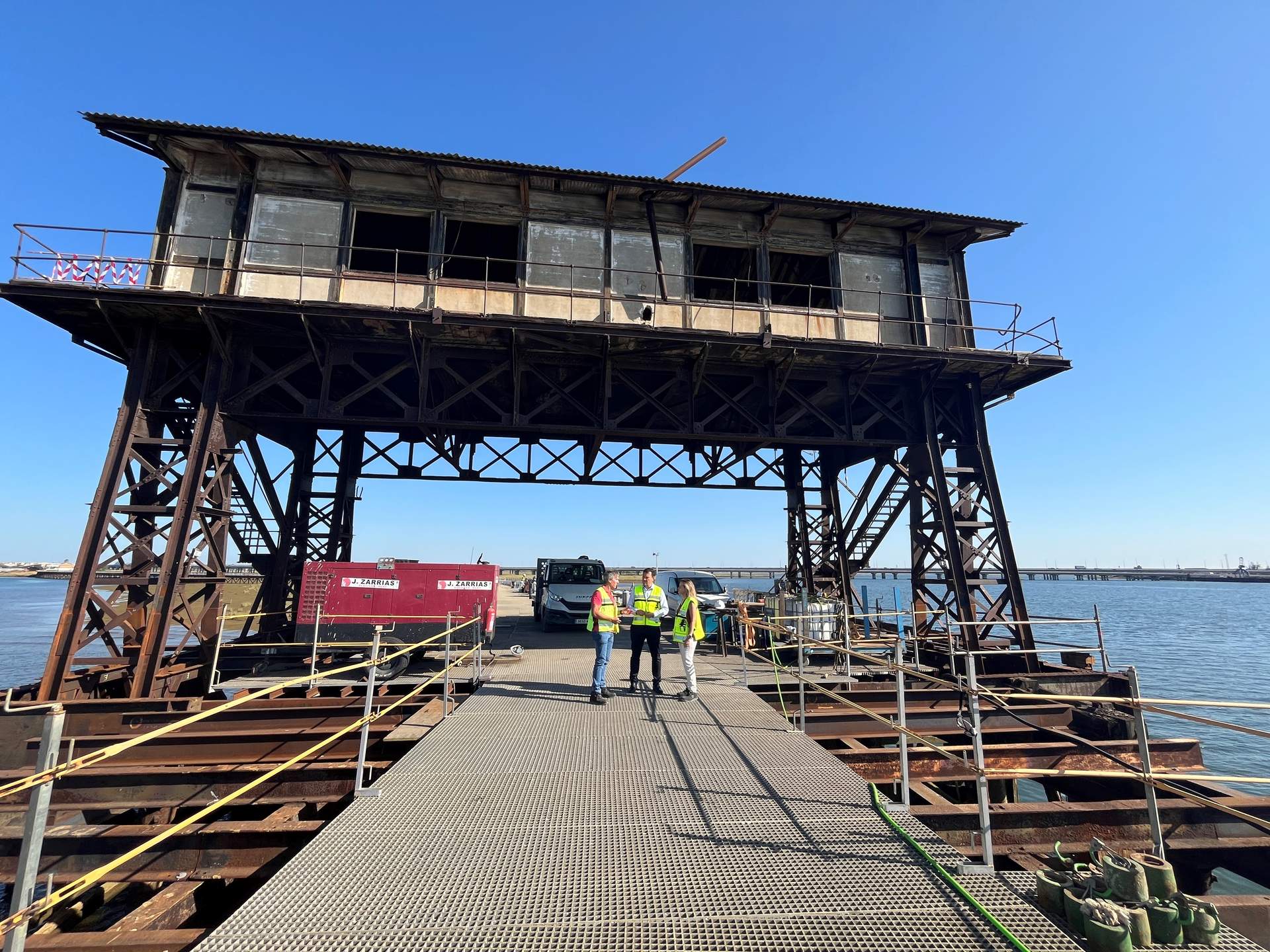 Visita del presidente del Puerto a las obras