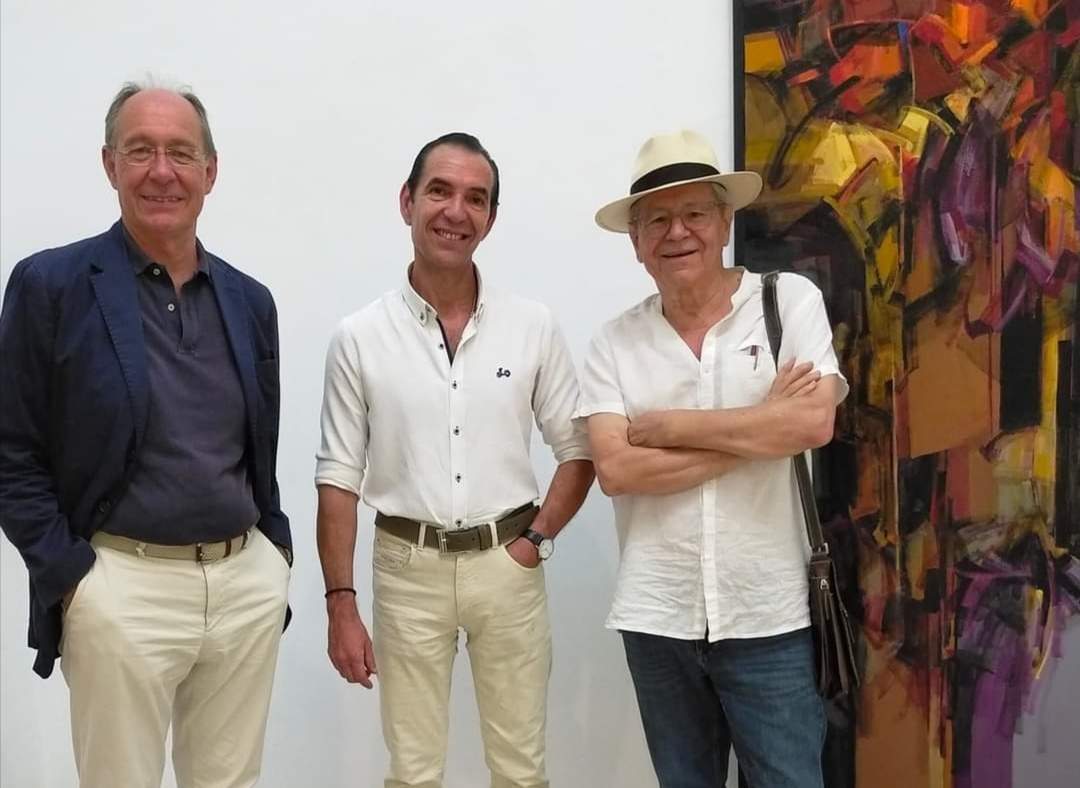 David Morales junto a Pedro Rodríguez y Díaz Trillo.