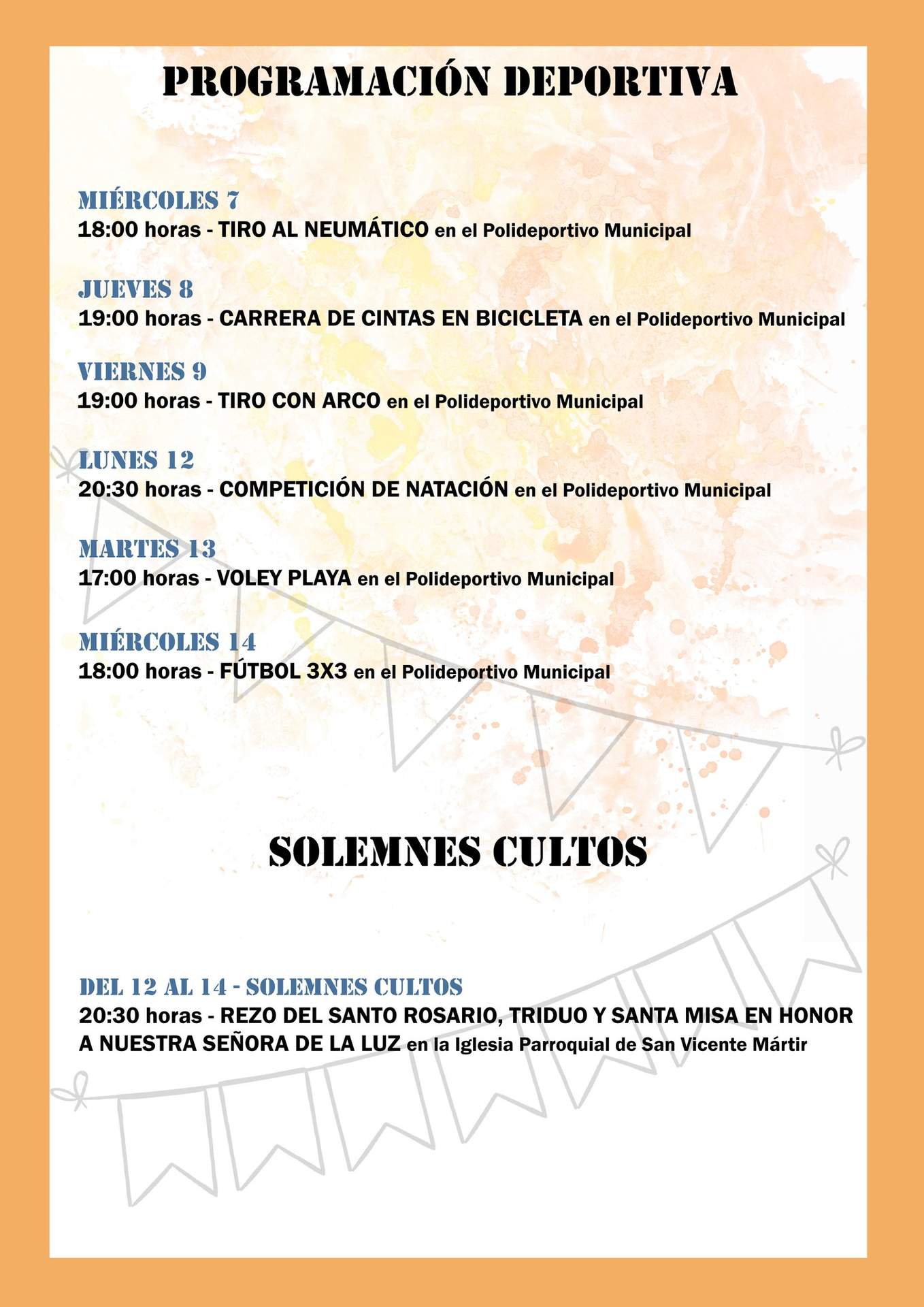 Programación de fiestas