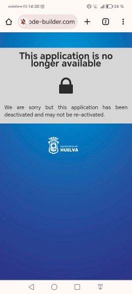 App Huelva Tsunami, inactiva