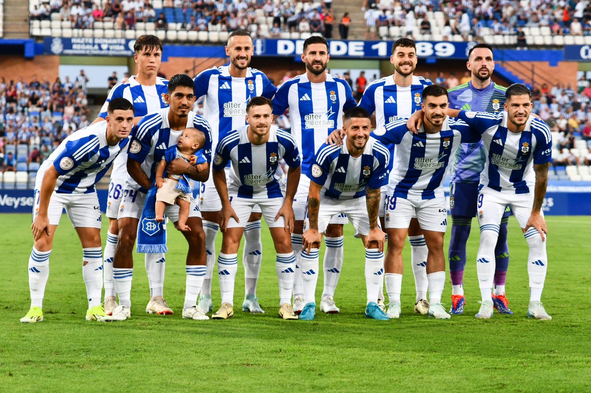 El once del Recre ante el Alcoyano.