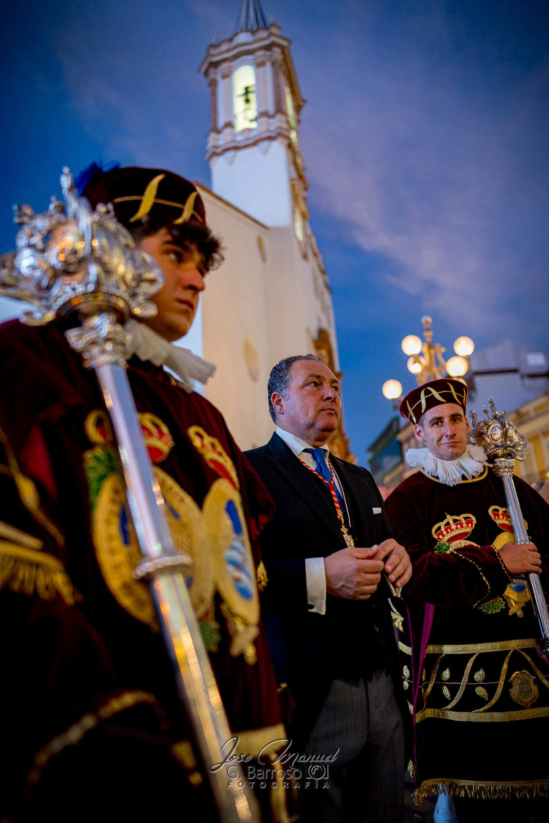 El presidente de la Diputación, David Toscano, en la procesión solemne
