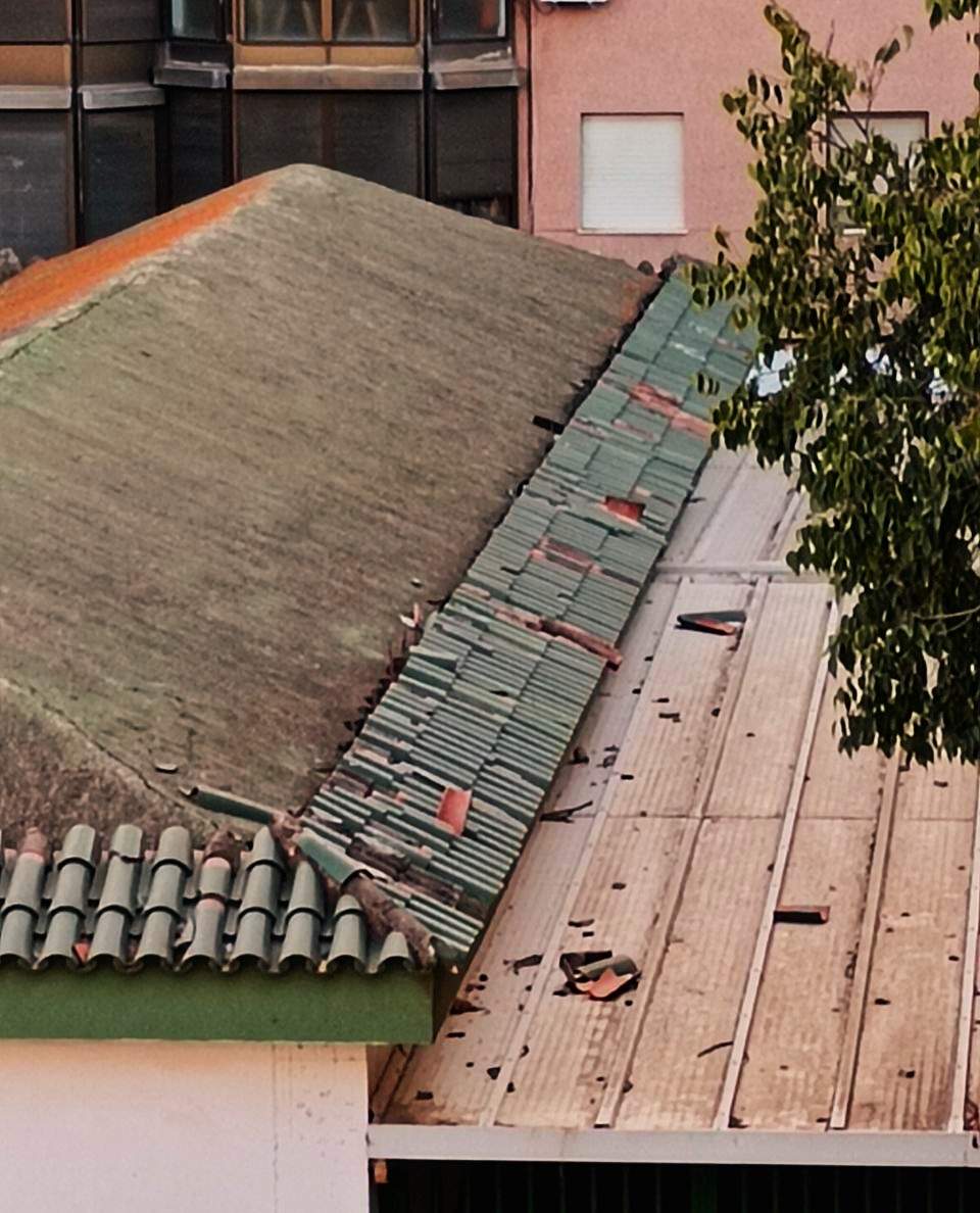 Techo con tejas voladas CEIP Quinto Centenario